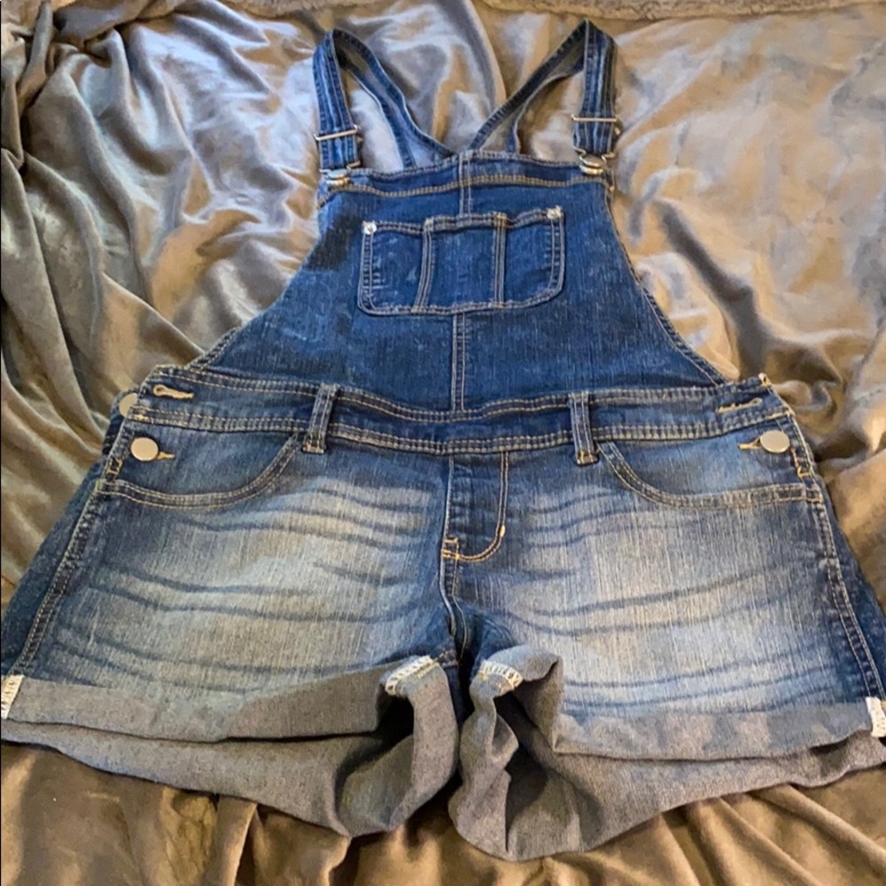 Jean short overalls